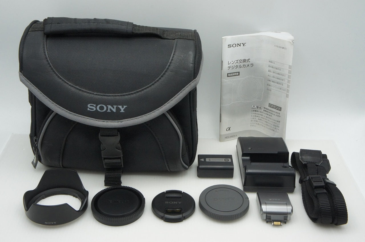 SONY α NEX-5K ズームレンズキット (E 18-55mm F3.5-5.6 OSS) ミラーレス一眼カメラ ブラック 純正バッグ付 260306g