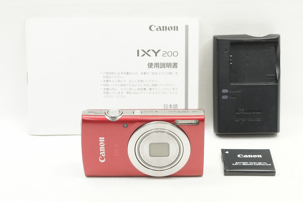 良品 Canon キヤノン IXY 200 コンパクトデジタルカメラ レッド ...