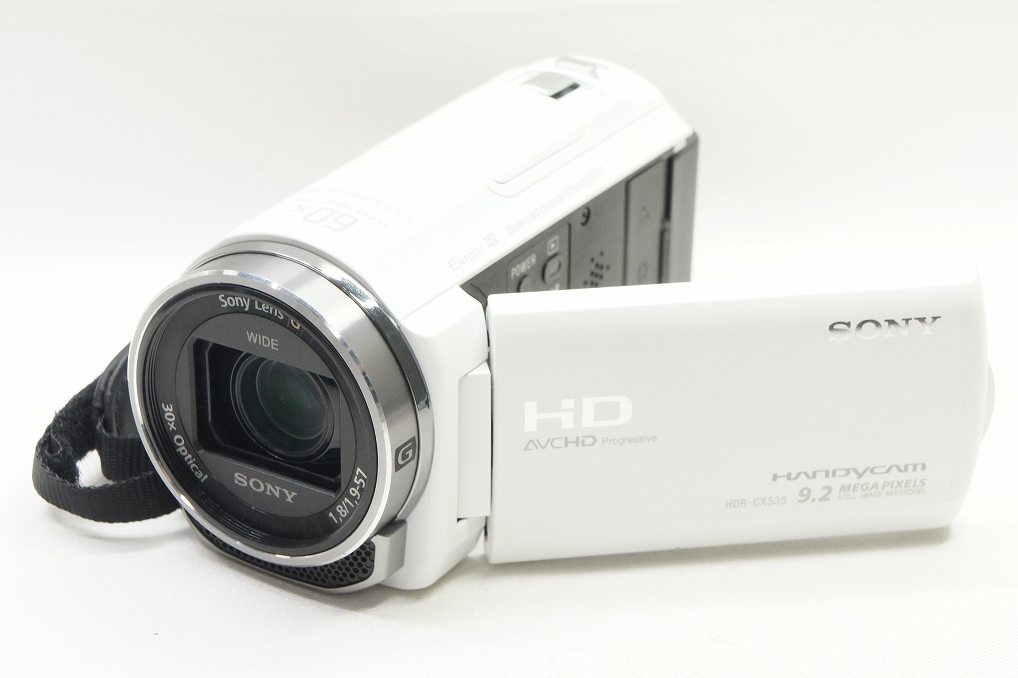 【新発売】今週の市販 美品 SONY ホワイト HDR-CX535 Handycam ビデオカメラ ソニー ビデオカメラ
