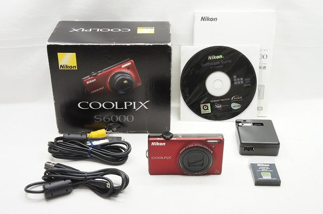 Nikon ニコン COOLPIX S6000 コンパクトデジタルカメラ レッド 元箱付 240419e – アルプスカメラ