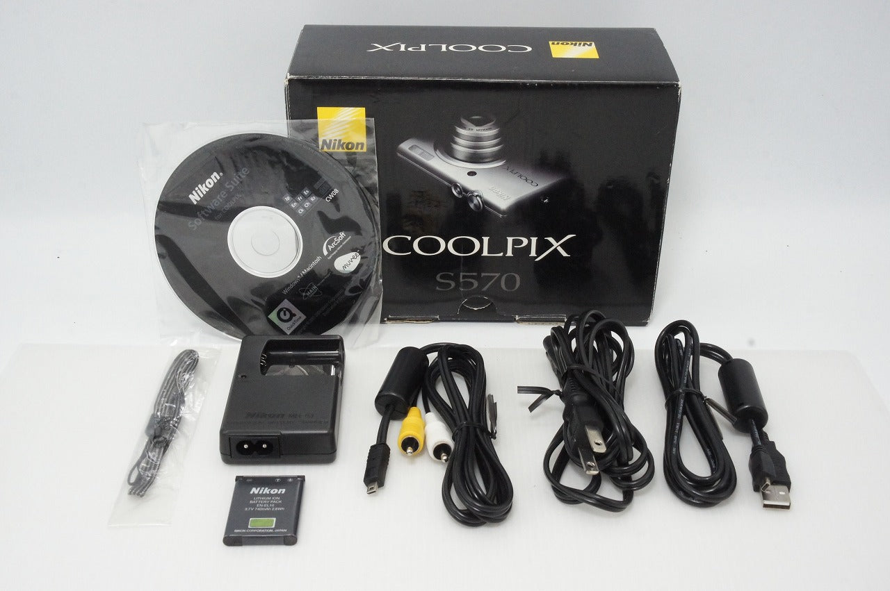美品 Nikon ニコン COOLPIX S570 コンパクトデジタルカメラ ブラック 元箱付 260420q