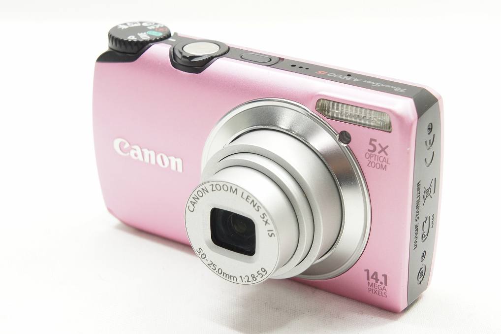 良品 Canon キヤノン PowerShot A3200 IS コンパクトデジタルカメラ ピンク 元箱付 240726v