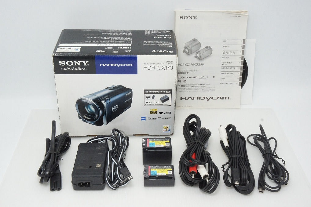 美品 SONY ソニー HDR-CX170 デジタルビデオカメラ ブラック 元箱付 260420s