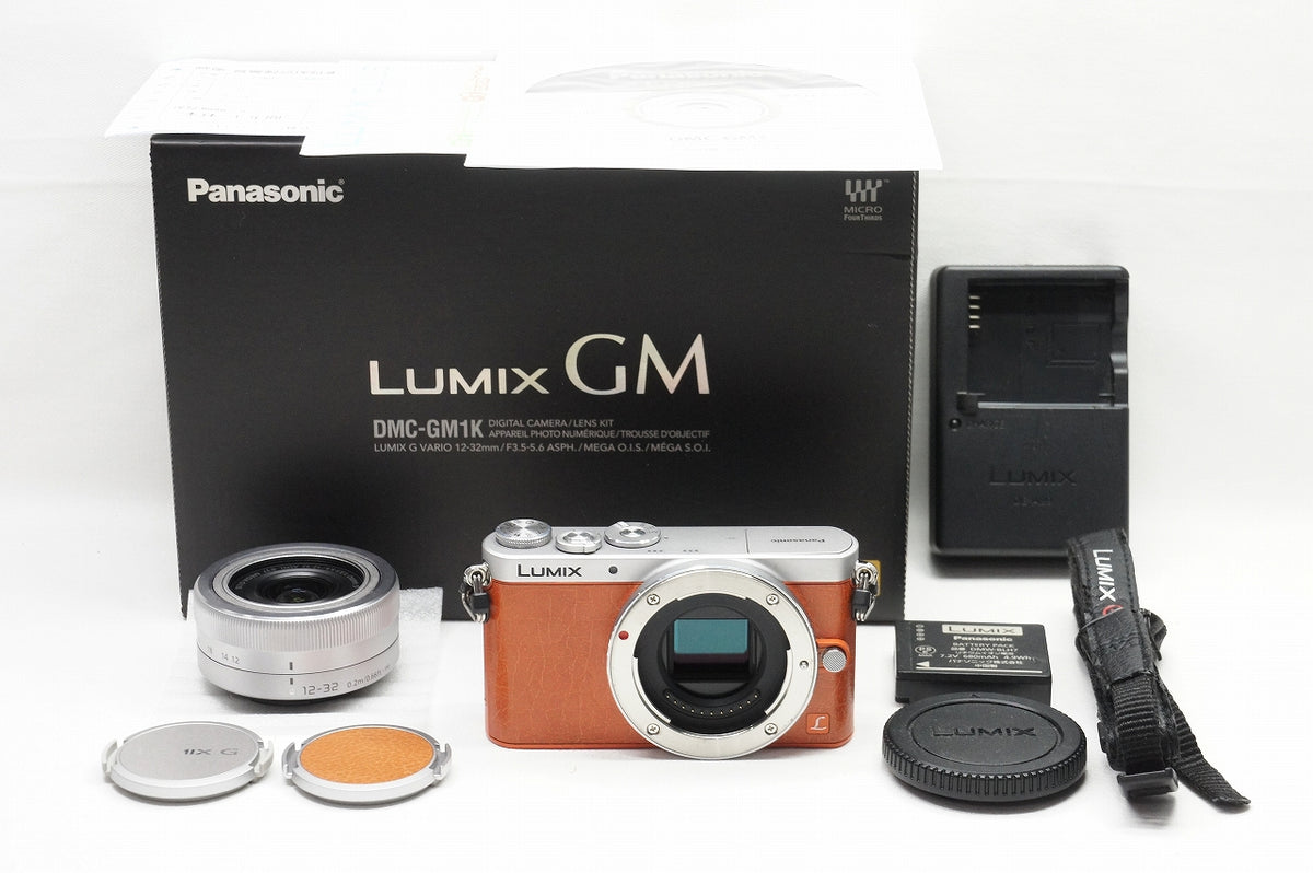 良品 Panasonic パナソニック LUMIX DMC-GM1K 標準ズームレンズキット ミラーレス一眼カメラ オレンジ 元箱付 230 –  アルプスカメラ