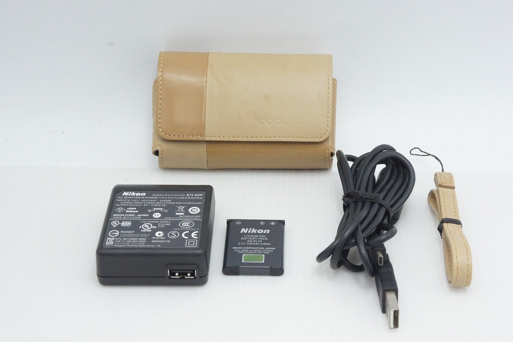 良品 Nikon ニコン COOLPIX S5100 コンパクトデジタルカメラ ウォームシルバー ケース付 260803p