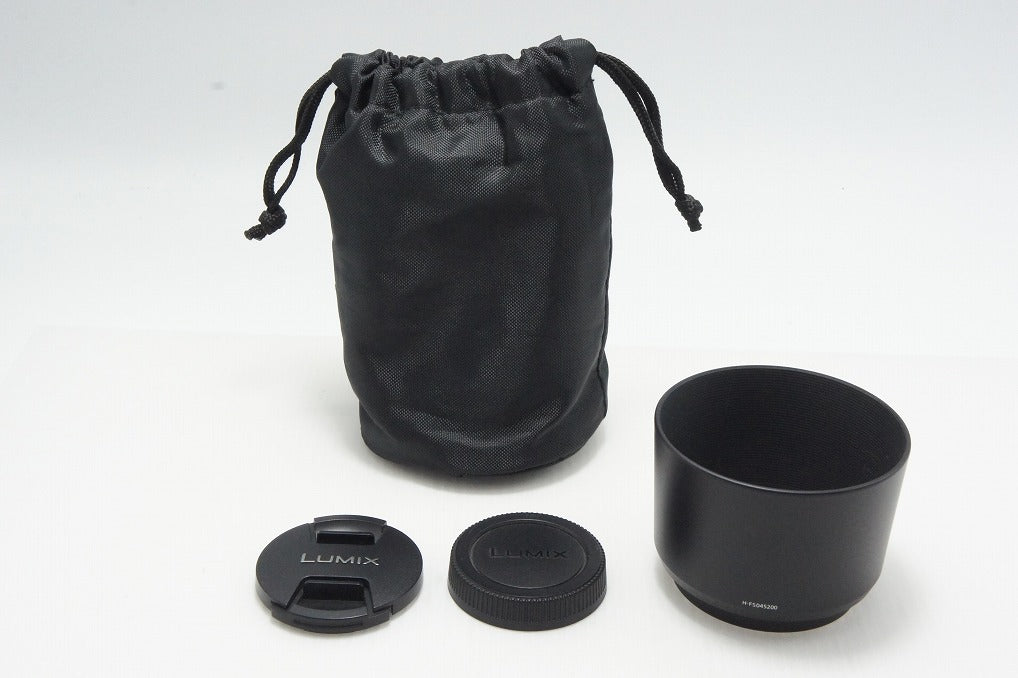 Panasonic LUMIX G VARIO 45-200mm F4-5.6 MEGA O.I.S. H-FS045200 マイクロフォーサーズ フード ポーチ付 260804ak