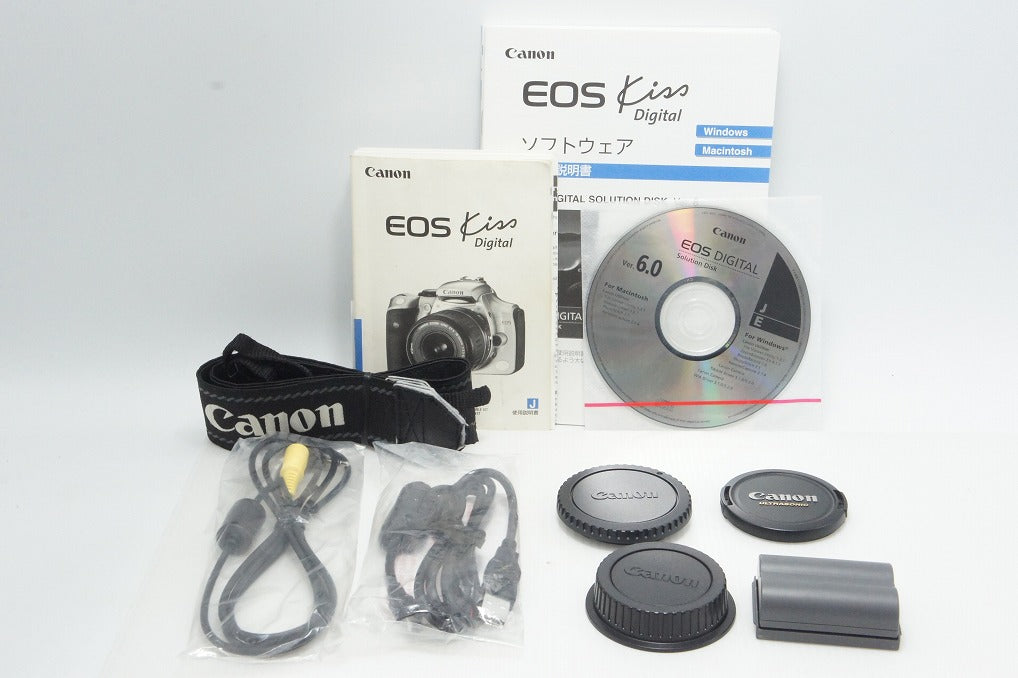 Canon キヤノン EOS Kiss Digital レンズキット (EF-S 18-55mm USM) デジタル一眼レフカメラ シルバー 260804b