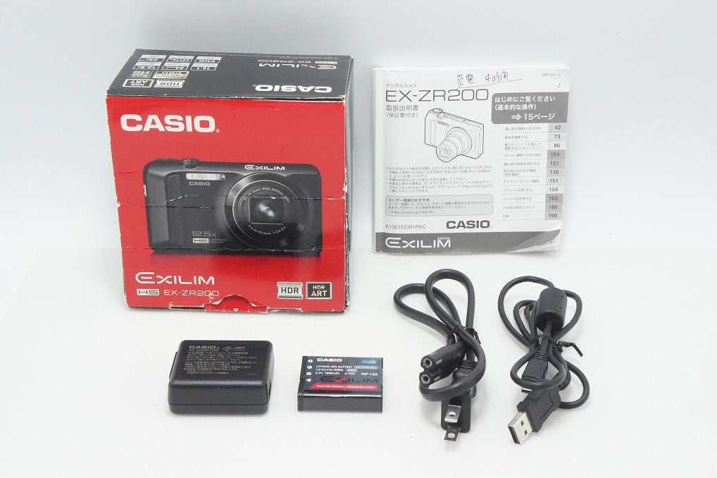 良品 CASIO カシオ HIGH SPEED EXILIM EX-ZR200 コンパクトデジタルカメラ レッド 元箱付 260804p