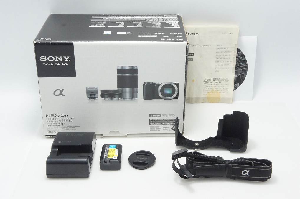 美品 SONY ソニー NEX-5R パワーズームレンズキット ミラーレス一眼カメラ シルバー 元箱付 260806c