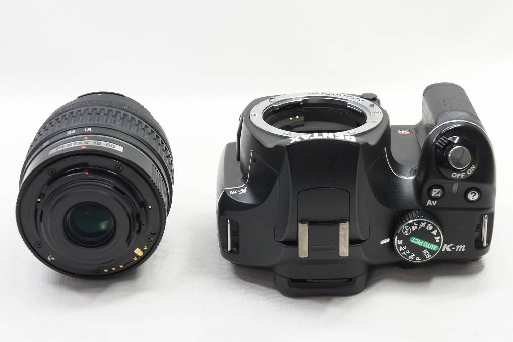 宅配便配送 良品 PENTAX K-m レンズキット (smc PENTAX-DA L 18-55mm F3.5 デジタルカメラ