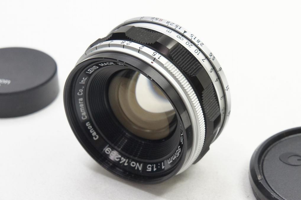 希少 整備済み Canon キヤノン 35mm F1.5 Lマウント L39 Leica Screw Mount 単焦点レンズ 250619a【アルプスカメラ】