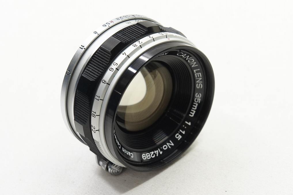 希少 整備済み Canon キヤノン 35mm F1.5 Lマウント L39 Leica Screw Mount 単焦点レンズ 250619a【アルプスカメラ】