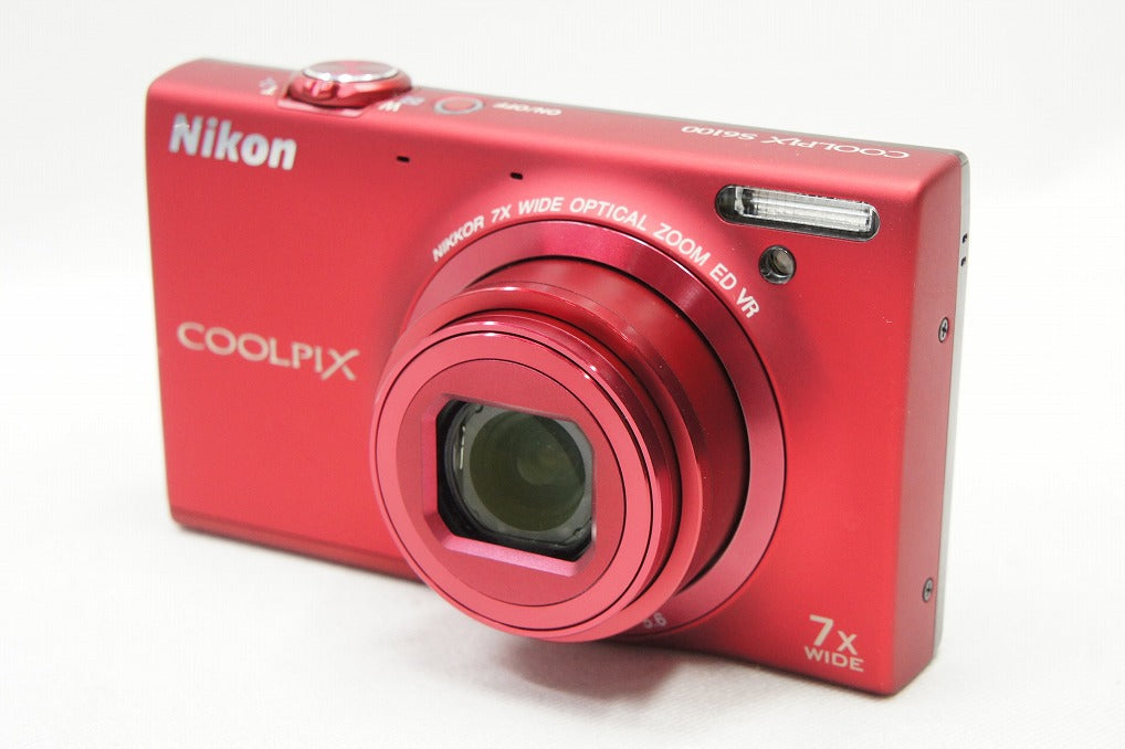 ニコン 【適格請求書発行】美品 Nikon ニコン COOLPIX S6100 コンパクトデジタルカメラ レッド【アルプスカメラ】240602y