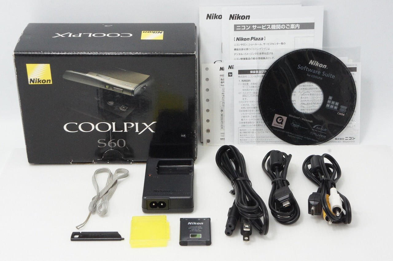 美品 Nikon ニコン COOLPIX S60 コンパクトデジタルカメラ リッチゴールド 元箱付 260512c