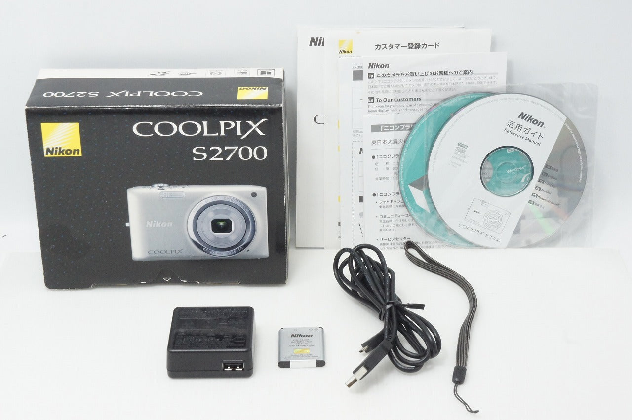 Nikon COOLPIX S2700 Compact Digital Camera Red with Original Box 260512j