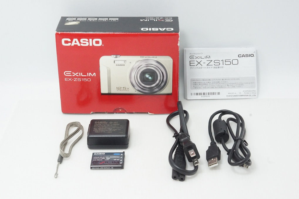 美品 CASIO カシオ EXILIM EX-ZS150 コンパクトデジタルカメラ ゴールド 元箱付 260513f