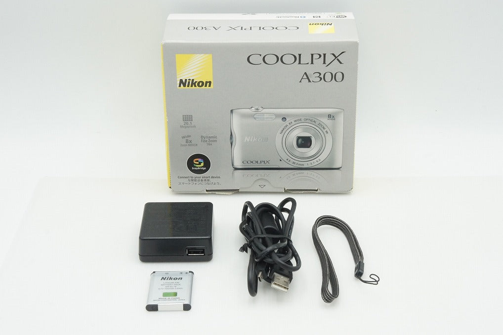 訳あり品 Nikon ニコン COOLPIX A300 コンパクトデジタルカメラ シルバー 元箱付 260121c