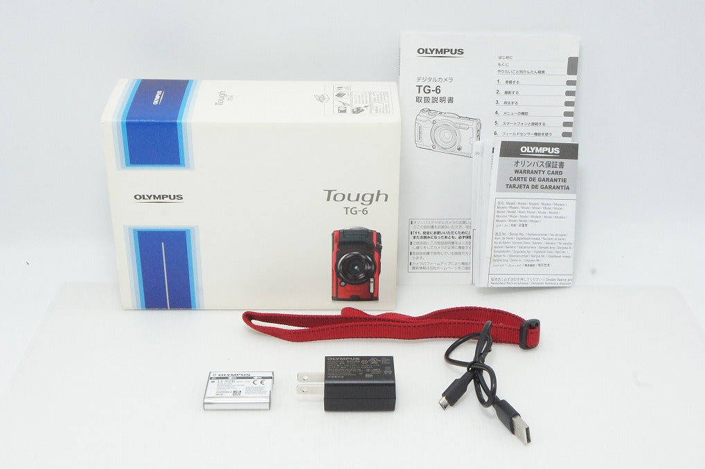 良品 OLYMPUS オリンパス TOUGH TG-6 コンパクトデジタルカメラ レッド 元箱付 260508c