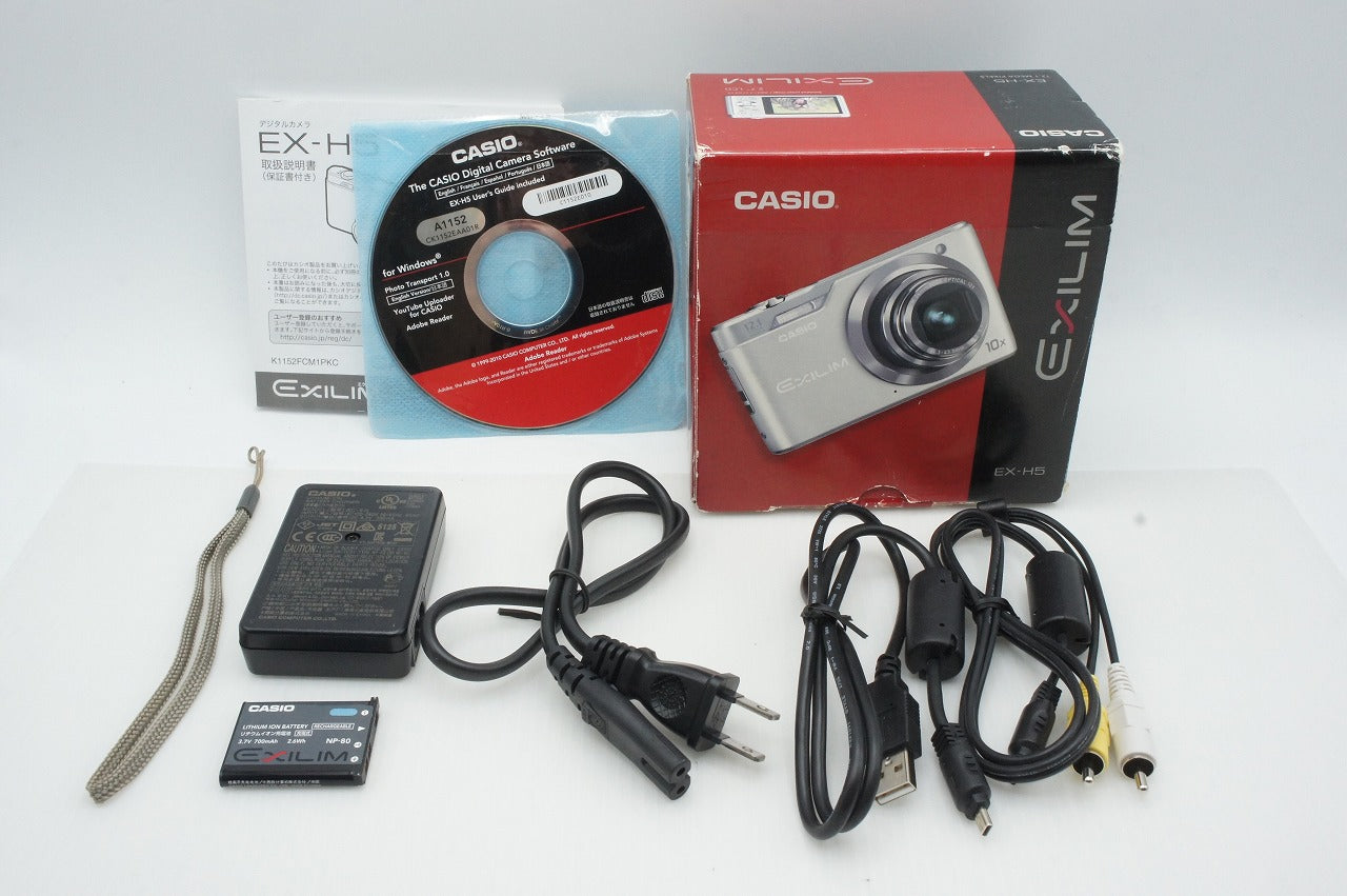 美品 CASIO カシオ EXILIM EX-H5 コンパクトデジタルカメラ レッド 元箱付 260317z