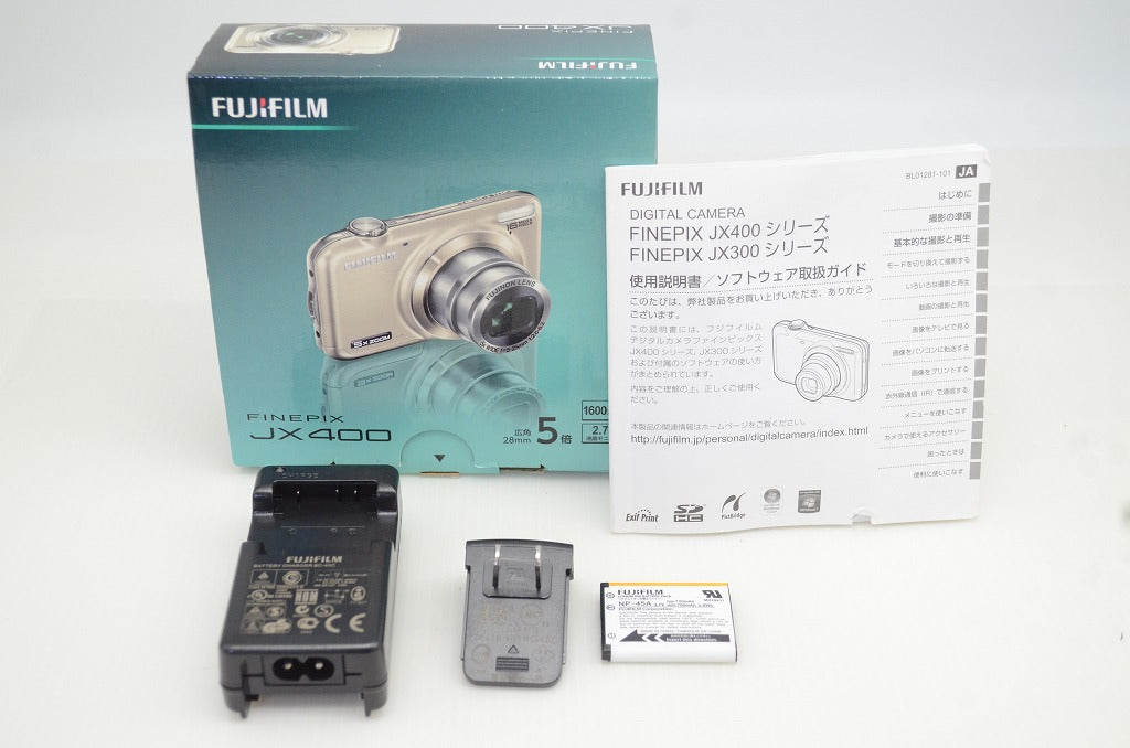 良品 FUJIFILM フジフィルム FinePix JX400 コンパクトデジタルカメラ シャンパンゴールド 元箱付 251110t
