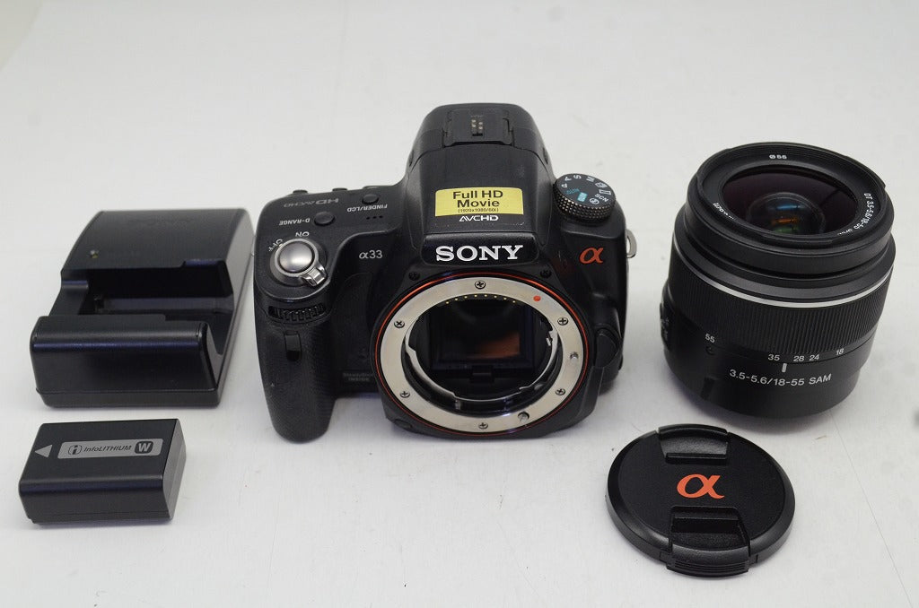 SONY α33 SLT-A33L ズームレンズキット DT 18-55mm F3.5-5.6 SAM SAL1855 デジタル一眼 250820aa