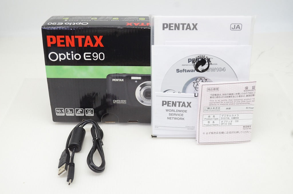 PENTAX ペンタックス Optio E90 コンパクトデジタルカメラ ブラック 元箱付 251117ac
