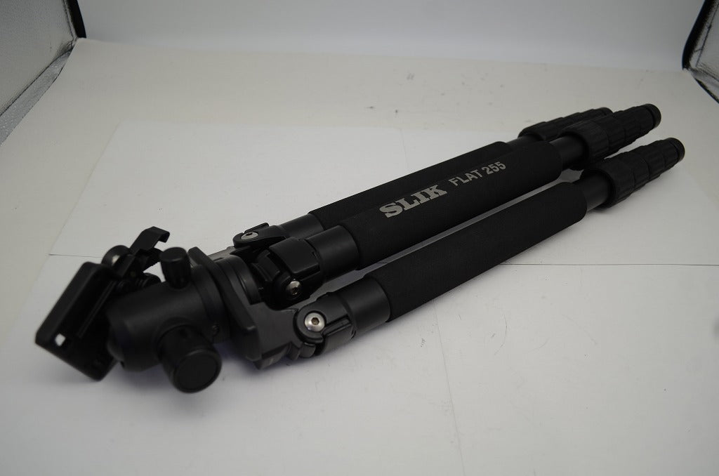 美品 SLIK スリック FLAT 255 三脚 + SBH-300DQ 雲台 ケース付 250915d