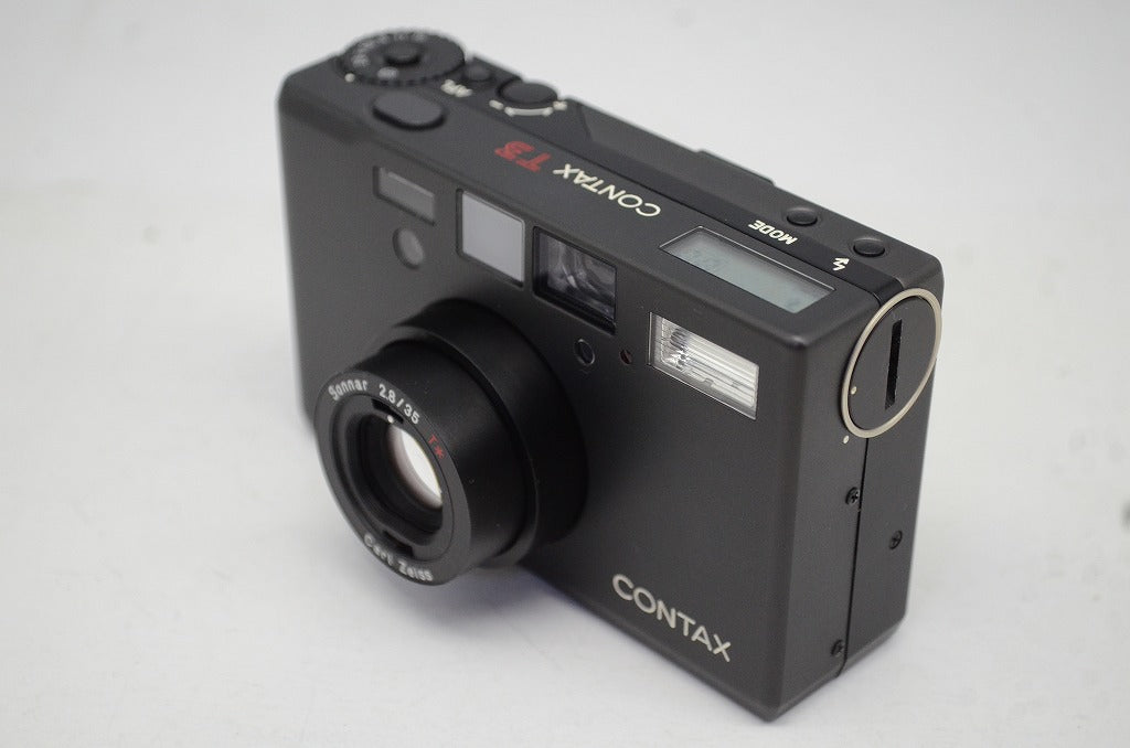 美品 CONTAX コンタックス T3 BLACK Double Teeth ダブルティース コンパクトフィルムカメラ ケース付 250926a