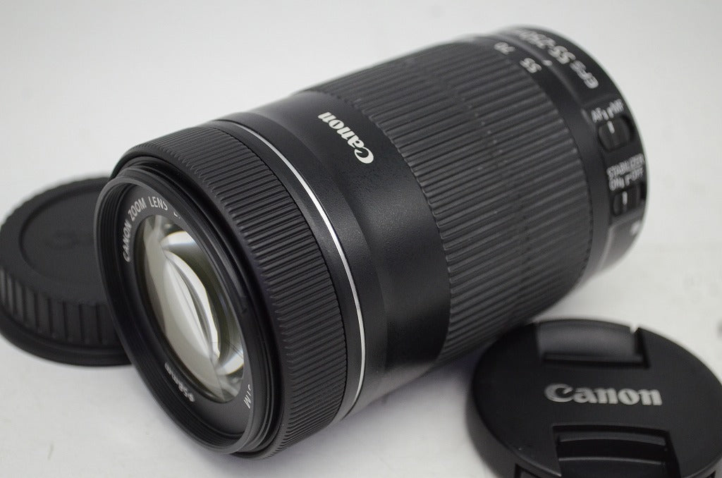 良品 Canon キヤノン EF-S 55-250mm F4-5.6 IS STM APS-C ズームレンズ 250927ap