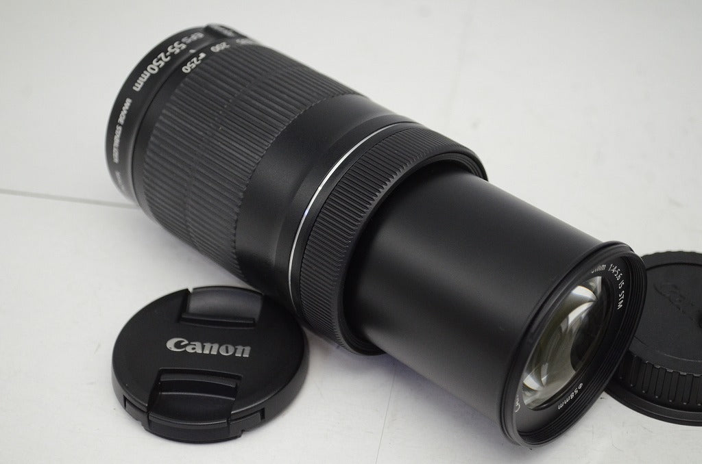 良品 Canon キヤノン EF-S 55-250mm F4-5.6 IS STM APS-C ズームレンズ 250927ap