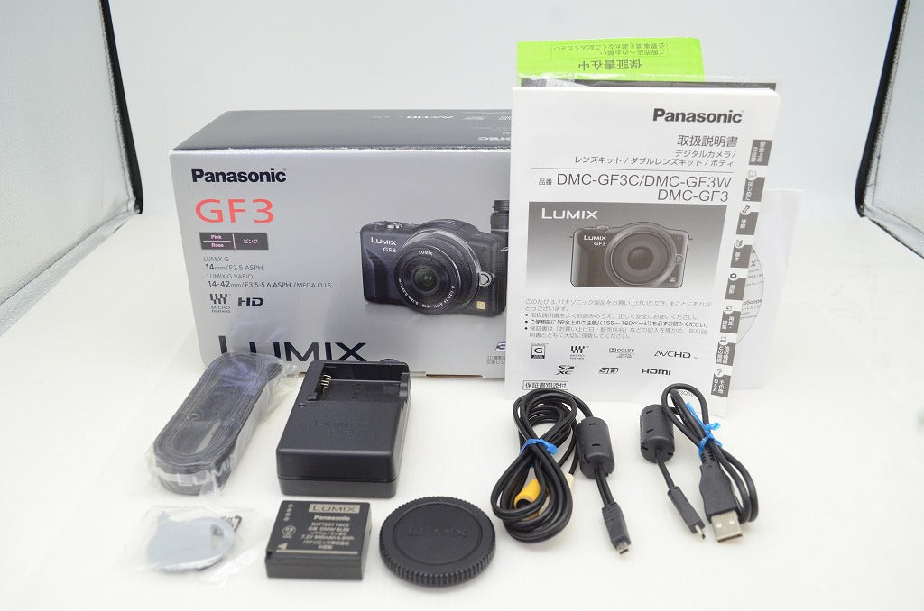 美品 Panasonic パナソニック LUMIX DMC-GF3 ボディ ミラーレス一眼カメラ フェアリーピンク 元箱付 251202n
