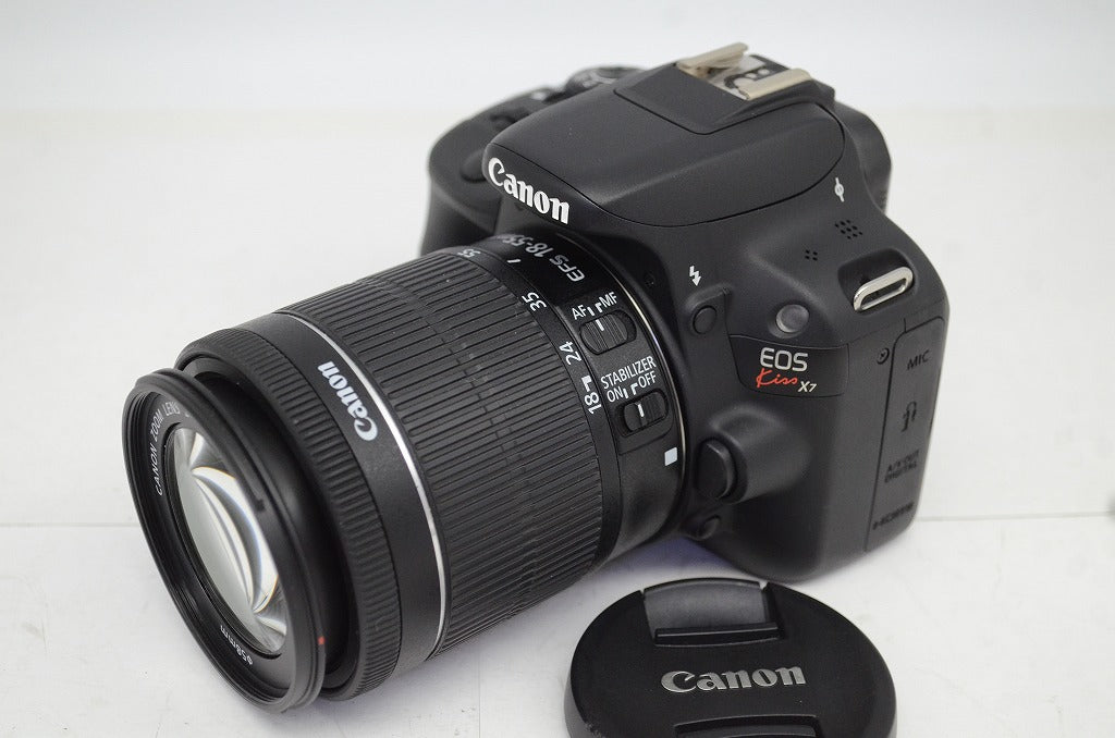 美品 Canon キヤノン EOS Kiss X7 + EF-S 18-55 IS STM レンズキット デジタル一眼レフカメラ 250926k