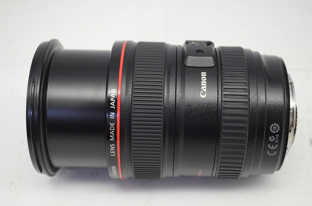 良品 Canon キヤノン EF 24-105mm F4L IS USM フルサイズ ズームレンズ フード付 251002y