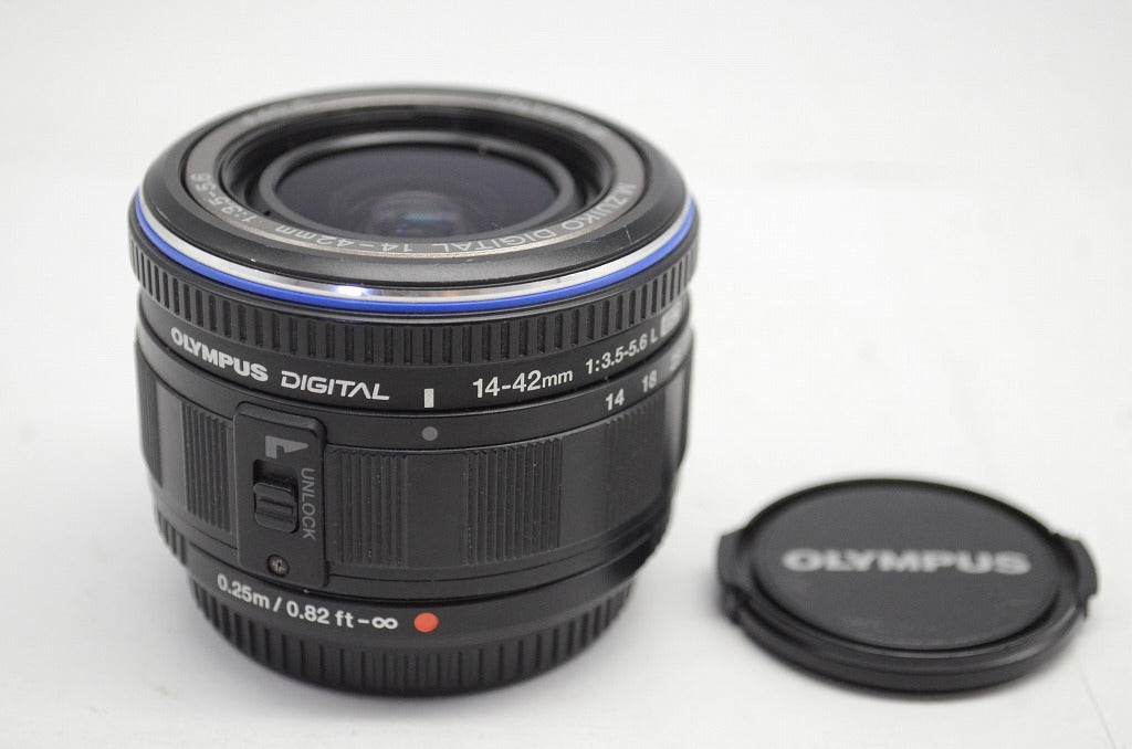 訳あり品 OLYMPUS オリンパス M.ZUIKO DIGITAL ED 14-42mm F3.5-5.6 L マイクロフォーサーズ ブラック 251003g