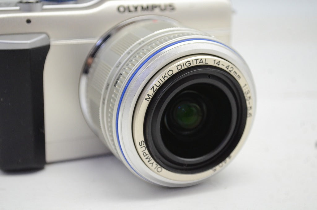 訳あり品 OLYMPUS PEN Lite E-PL1 + M.ZUIKO DIGITAL 14-42mm レンズキット ミラーレス一眼 ゴールド 元箱付 251003q