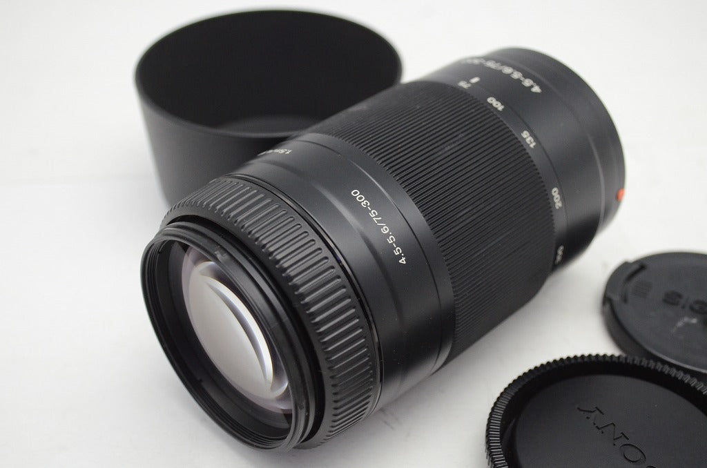 SONY ソニー AF 75-300mm F4.5-5.6 SAL75300 MINOLTA ミノルタ αマウント ズームレンズ フード付 251003z