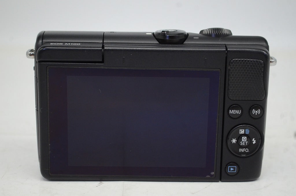 良品 Canon キヤノン EOS M100 + EF-M 15-45mm IS STM レンズキット ミラーレス一眼カメラ ブラック 251008g