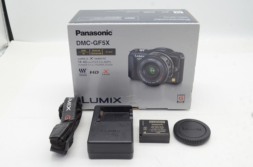 良品 Panasonic パナソニック LUMIX DMC-GF5 ボディ ミラーレス一眼カメラ ゴールド 元箱付 250711c