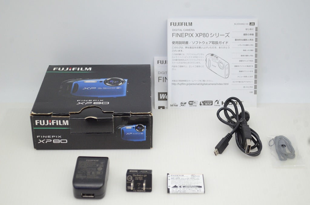 良品 FUJIFILM フジフィルム FinePix XP80 コンパクトデジタルカメラ ブルー 元箱付 251104f