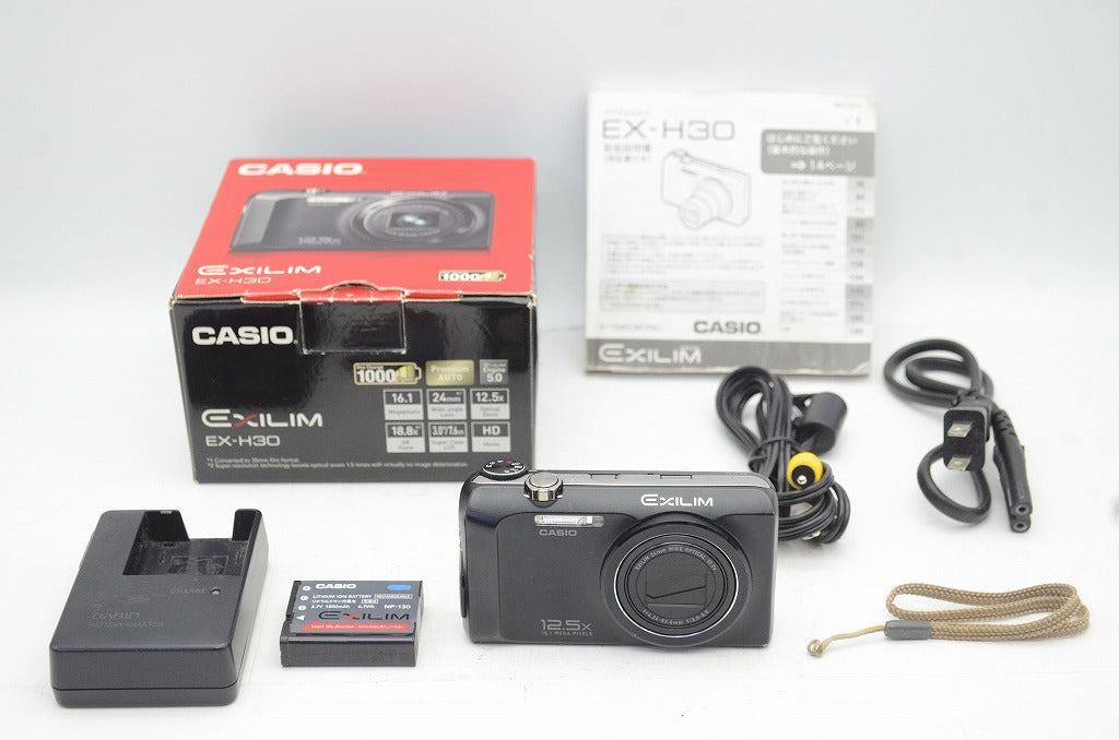訳あり品 CASIO カシオ EXILIM EX-H30 コンパクトデジタルカメラ ブラック 元箱付 250902b