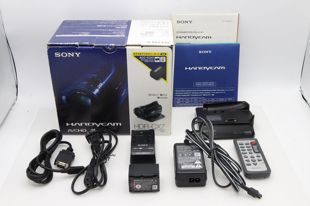 美品 SONY ソニー Handycam HDR-CX7 フルハイビジョンビデオカメラ 元箱付 260130h
