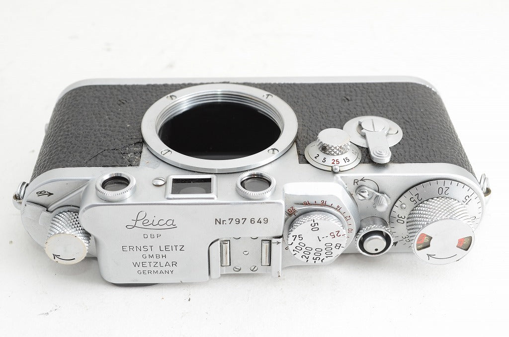 良品 LEICA ライカ IIIf ボディ 35mm レンジファインダーフィルムカメラ セルフ付き レッドダイヤル 221202c