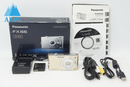 Panasonic パナソニック LUMIX DMC-FX66 コンパクトデジタルカメラ ゴールド 元箱付 260708d