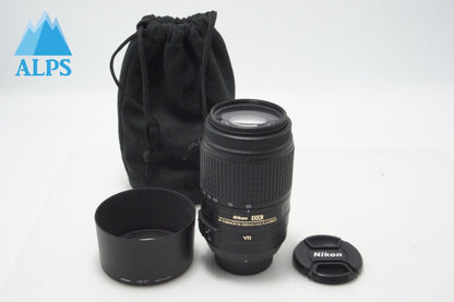 良品 Nikon ニコン AF-S DX NIKKOR 55-300mm F4.5-5.6G ED VR APS-C ズームレンズ フード ポーチ付 260618ad