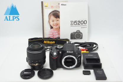 美品 Nikon ニコン D5200 ボディ + AF-S DX 18-55mm VR レンズキット デジタル一眼レフカメラ 260618s