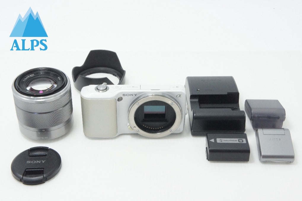 SONY ソニー NEX-3 ズームレンズキット (E 18-55mm OSS) ミラーレス一眼カメラ ホワイト 260620g