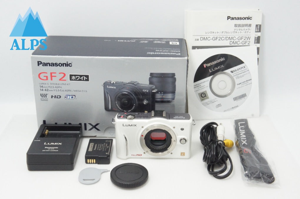 Excellent Panasonic LUMIX DMC-GF2 Body Mirrorless Camera White with Original Box 260620ae