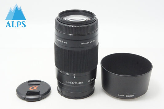 SONY ソニー AF 75-300mm F4.5-5.6 SAL75300 MINOLTA αマウント ズームレンズ フルサイズ フード付 260623h