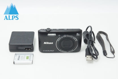 美品 Nikon ニコン COOLPIX S3700 コンパクトデジタルカメラ ブラック 260624av