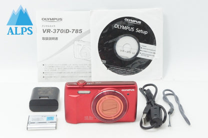 美品 OLYMPUS オリンパス STYLUS VR-370 コンパクトデジタルカメラ レッド 260624g